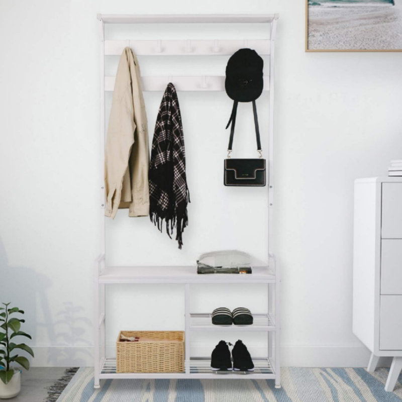 Freestanding 9 - Hook Coat Rack