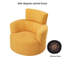 Fauteuil d'appoint pivotant en tonneau berbère avec appui-tête réglable-626868866