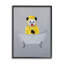 «Panda Yellow Raincoat», rouge, cœur, griffe, pied, baignoire par Coco de Paris - Peinture-70552346-70552350