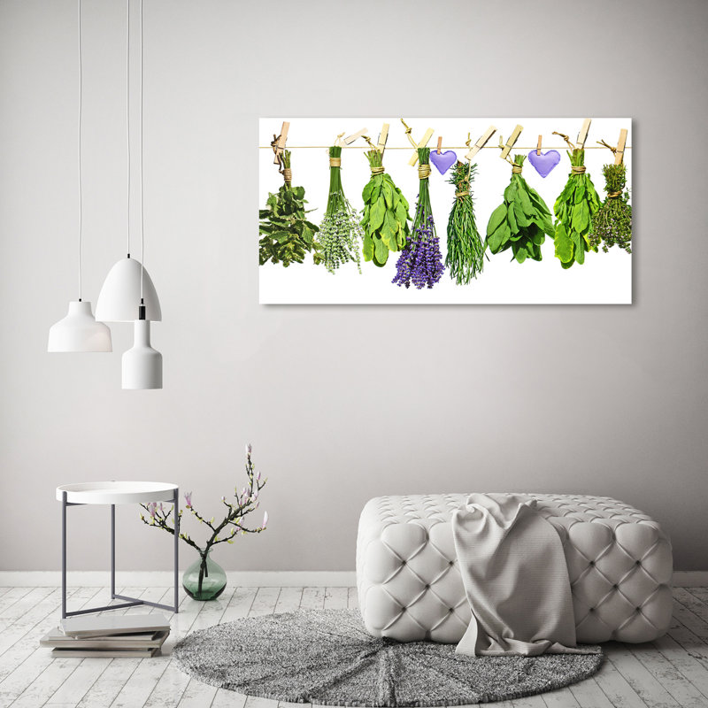 Herbs On A String - Wrapped Canvas Print