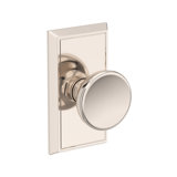 Solvang Half Dummy Knob with Chamfered 5in Rose in Satin Nickel
