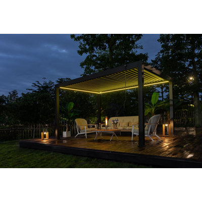 3X3M Mit LED-Leuchten Pergola