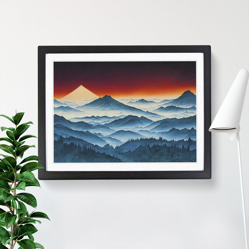 Seductive Mountain Forest - Framed Print, 25cm H x 34cm W x 2cm D, Black