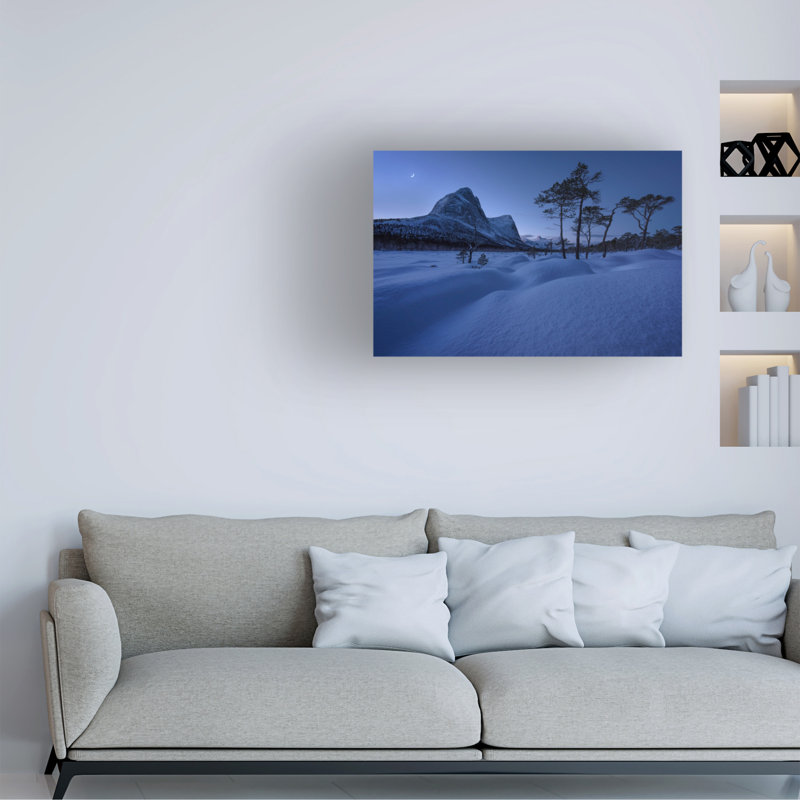 Ted Andre Nilsen Blue Canvas Art, 12" H x 19" W