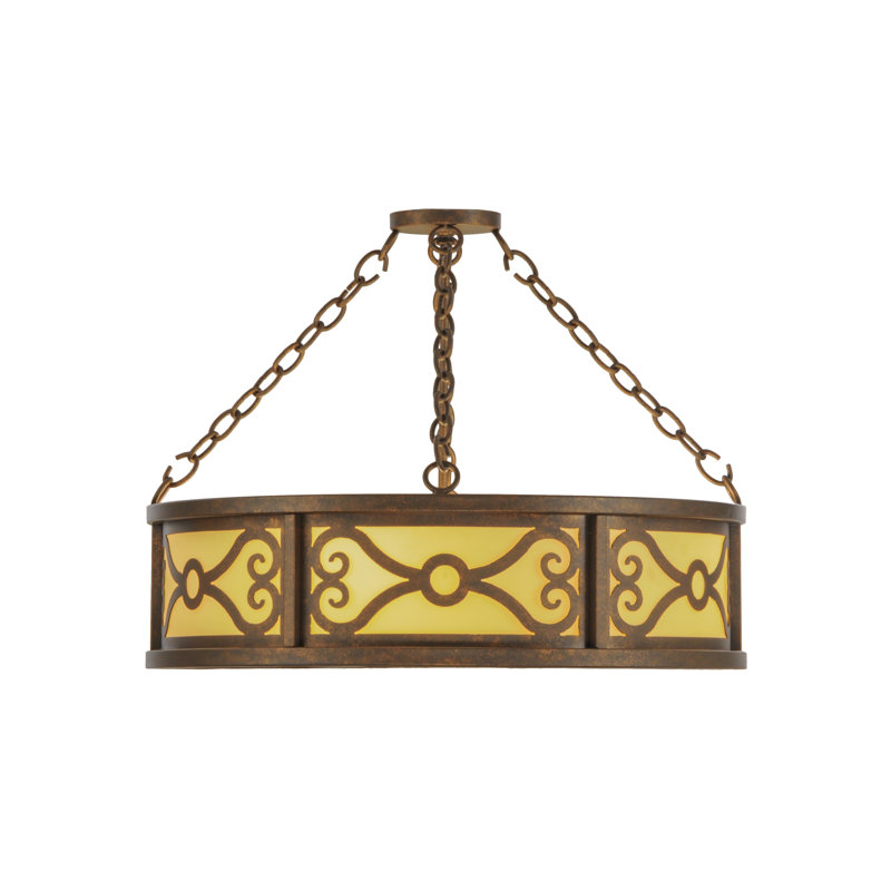 4 - Light Chandelier, Antique Copper