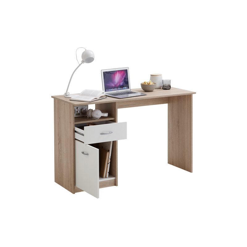 Garry Writing Desk, Brown/White