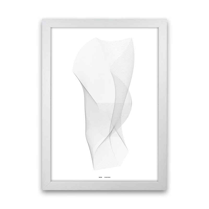 PJ-836-6 Sculpture I - Print, White Framed, 42cm H x 29.7cm W x 3cm D