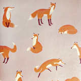 Great Kids Collection Smooth Glitter Friendly Foxes Wallpaper Roll