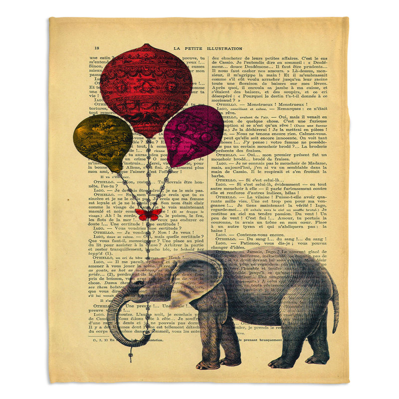  Couverture éléphant, 68 po x 80 po