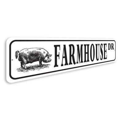 Farmhouse Street Aluminum Sign