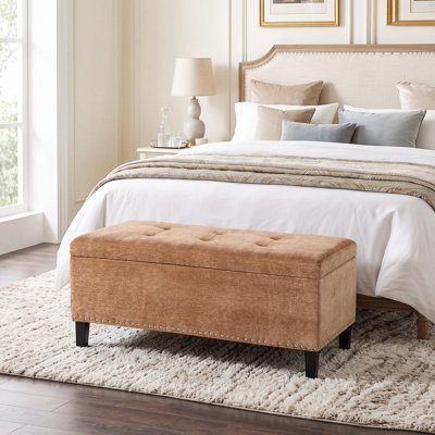 42" Tufted Rectangle Storage Ottoman
