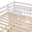 Lit superposé double au-dessus de simple en bois massif avec tablettes à tiroirs de bureau By RIDGEPOLE Blanc-1625028711