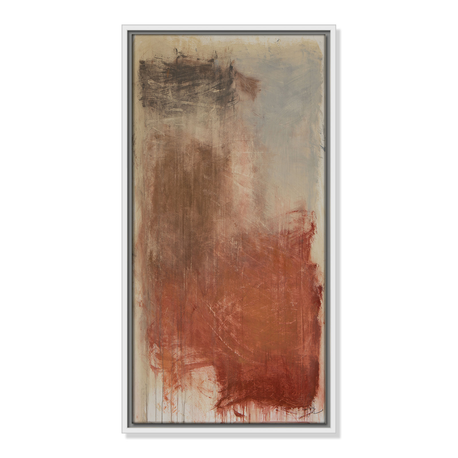 Autumn Over The Rivera Print by , 25.5" H x 13.5" W, White