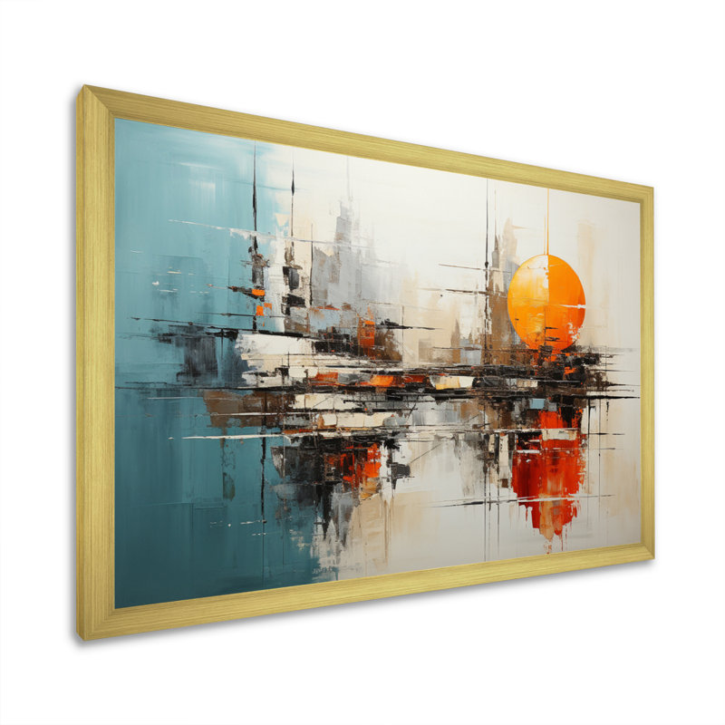 Harmonious Hybrid II On Canvas Print, Gold Single Picture Framed, 16" H x 32" W x 1" D