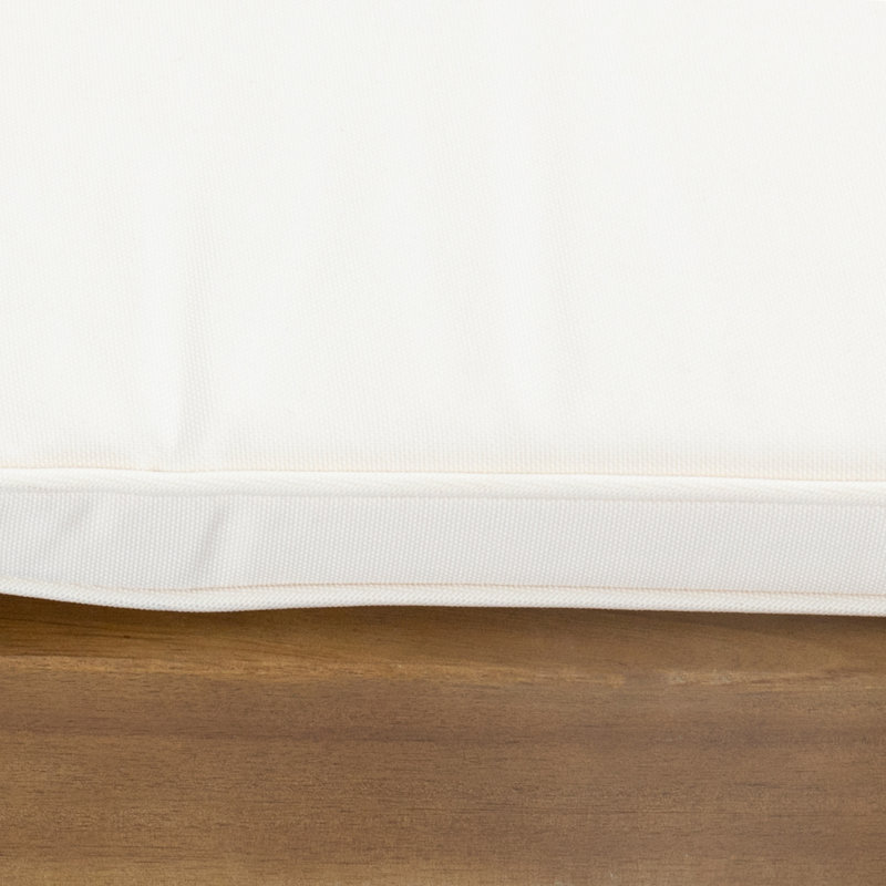 Chaise longue avec coussins Muir Sun, Structure teck / coussin crème