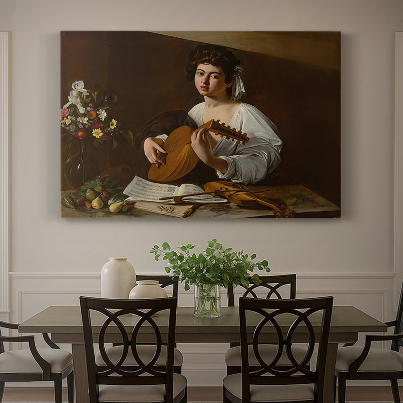 Le joueur de luth (version de l'Ermitage) - Toile tendue Caravaggio-Gallery - c. 1596, 32 x 48