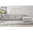 5-Piece Minimalist Modern Soft-Upholstered Sectional With Ottoman-1937262894