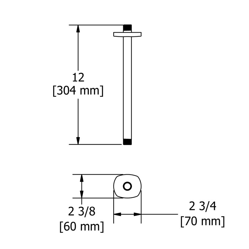 Venty 12" Ceiling Mount Shower Arm