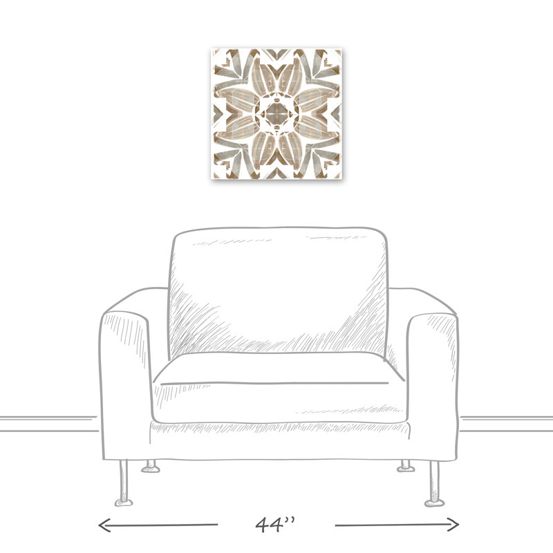 Médaillon gris et rouille sur toile, H 12 po x l 12 po x P 1,25 po