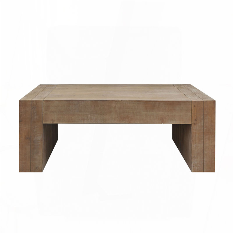 49in Modern Farmhouse Rectangular Coffee Table, Natural