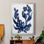 Indigo brossé Blooms I, toile encadrée de qualité supérieure - prête à être accrochée-372400372-372400373