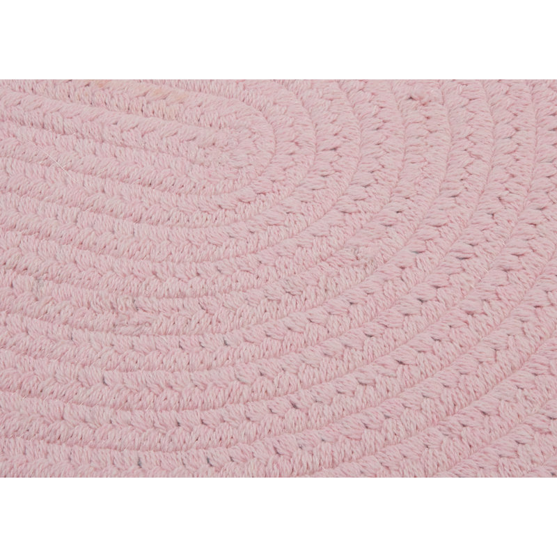 Tapis rose tressé Navarrette, Rond 9 pi, Rosé
