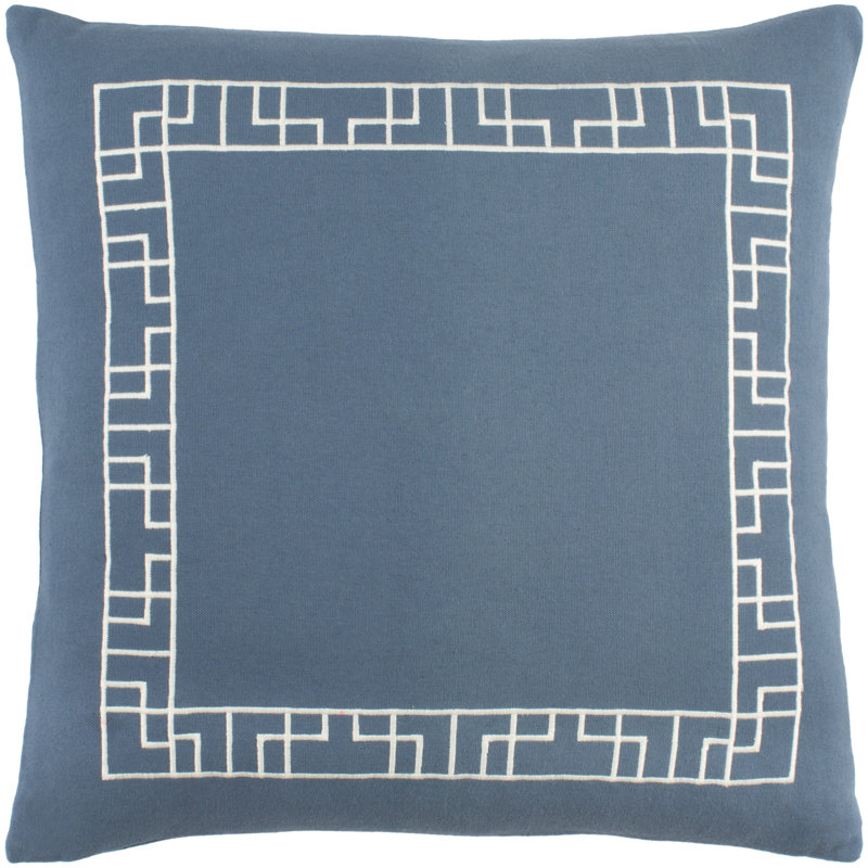 Coton d'intérieur Royaume Artistic Weavers, Bleu / blanc, H 4 po x l 18 po, Polyester/Bourre en polyester