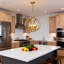 4 Light Dimmable Gold  Metal Globe Chandelier