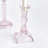 Florette Glass Taper Holders in Pink, Set of 3 Large-519131318-519131319