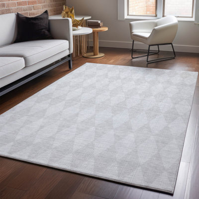 Premium Machine Washable Cerrito AMF578 Pewter Rug