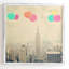 Photographie, ballons au-dessus de la ville, impression sur bois-21976436-21976439-42184151