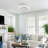 Humiston 20" 3 - Blade Enclosed Low Profile Caged with LED Lights, Dimmable LED Ceiling Fan Bladeless with Remote Control