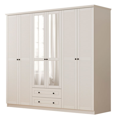Kaylah 6 Door Manufactured Wood Wardrobe