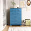 Armoire de rangement en bois à 7 tiroirs avec organisateur de sortie intégré pour la chambre à coucher, le salon et le bureau-130118493