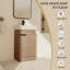 Meuble-lavabo sur pied simple en céramique avec plateau en céramique 19,03 po Jakavion