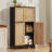 Jussiah Storage Cabinet,Bathroom Storage Cabinet with 4 Doors & Adjustable Shelf-403646213