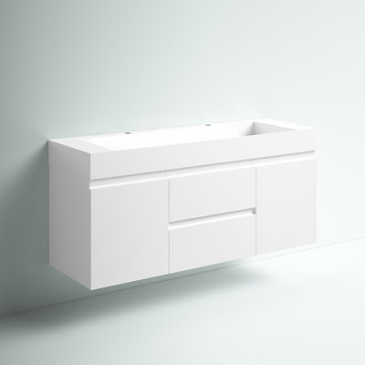 Babajide Bathroom Vanity with Acrylic Top