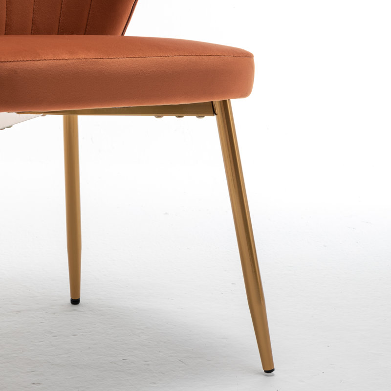 Rawl Upholstered Accent Chair, Red Orange Polyester