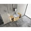Meuble-lavabo mural de 48 po avec lavabo d'art en céramique, 2 espaces de rangement, conception à fermeture en douceur, contreplaqué haute performance dans les sections, fonction de fermeture, cadre de qualité