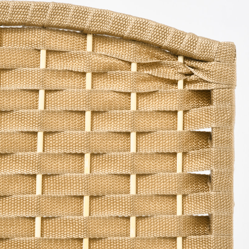 Moustiquaire de 5,6 pi de hauteur, cloison pliante 6 panneaux d'intimité. Bois naturel, tissé à la main pour l'intimité de la chambre à coucher et du bureau à domicile, pièce