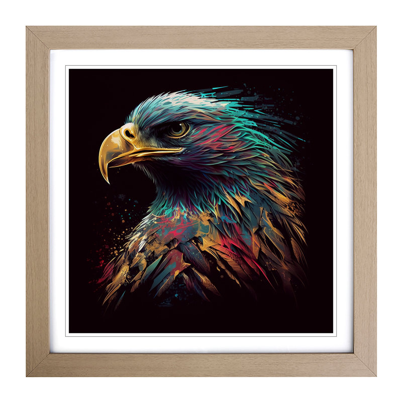 Single Picture Frame Print on Wood, Oak