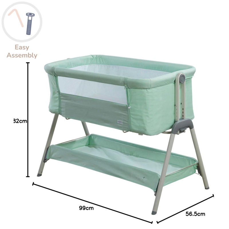 Snoozie Cot Bed, Mint