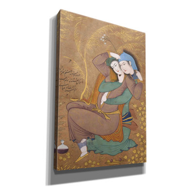 Two Lovers by Reza Abbasi  Wrapped Canvas Print