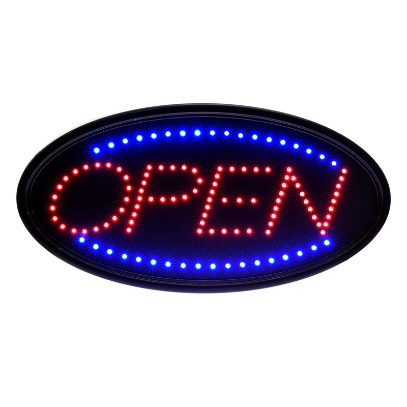 Text & Numbers Themed LED Sign, 23" H x 14" W x 1" D