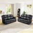 Canapé inclinable en similicuir avec accoudoirs coussinés 79,9 po Creeve