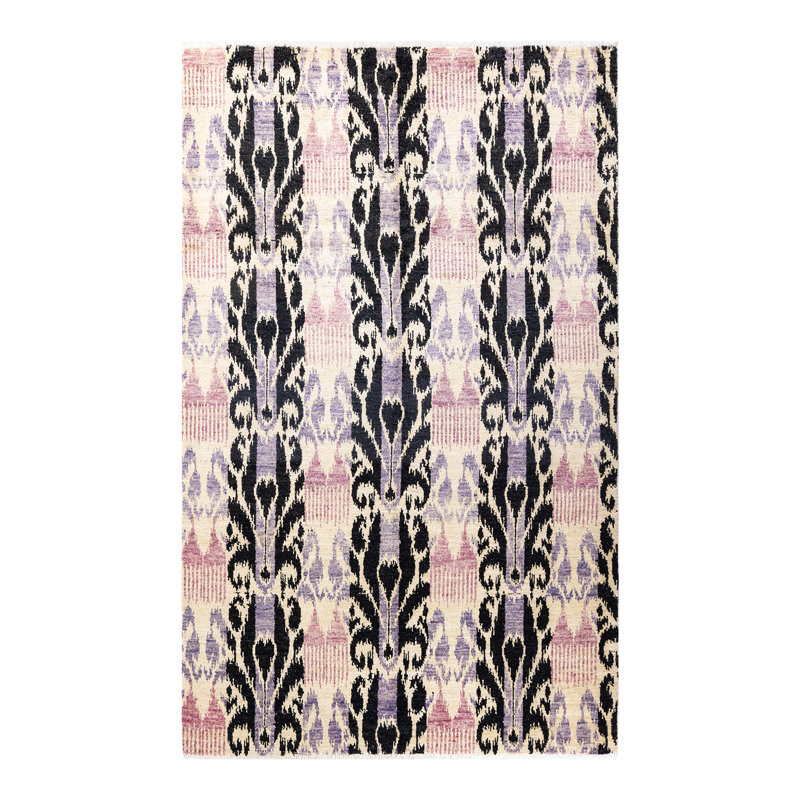 Contemporary One-of-a-Kind 6' 0" X 9' 3" Hand Knotted Area Rug