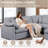 Oversized Corner Sectional Modular Sofa, Shariff Chenille Cloud Sectional Living Room Sets-860442618-859297032