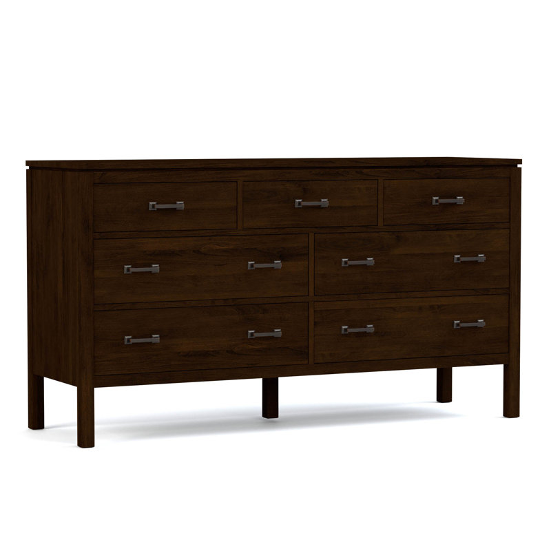 Origins 7 - Drawer Solid Wood Dresser, Bronze