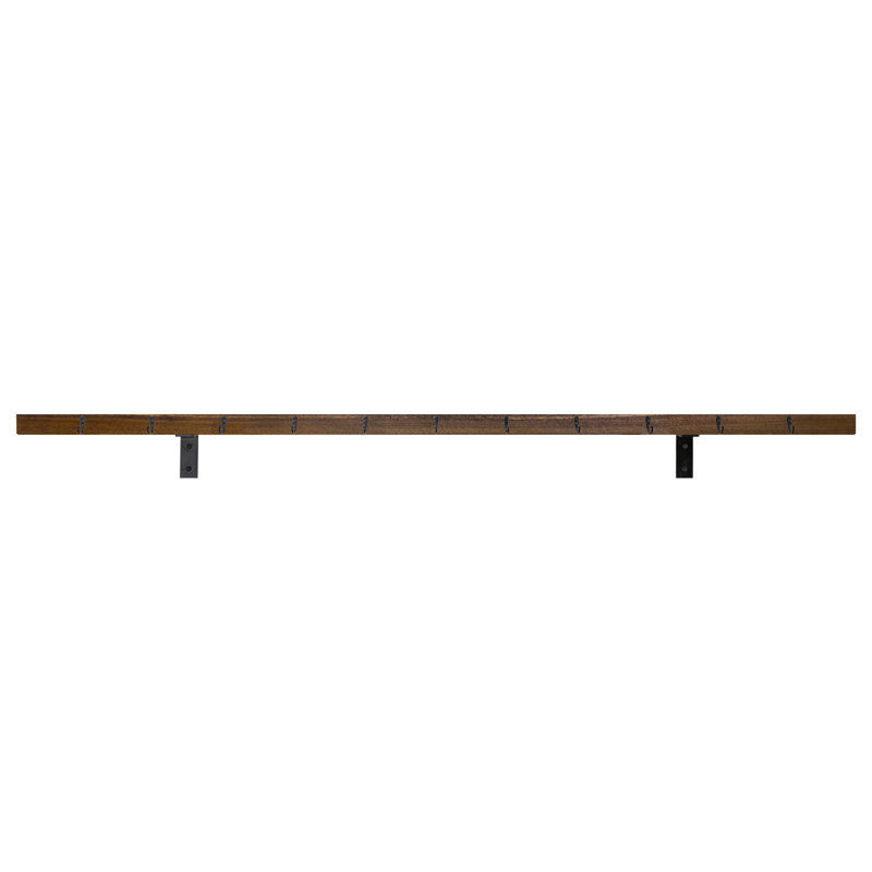 Rayne Plate Display Shelves With Hooks, 72/3/2, Honey