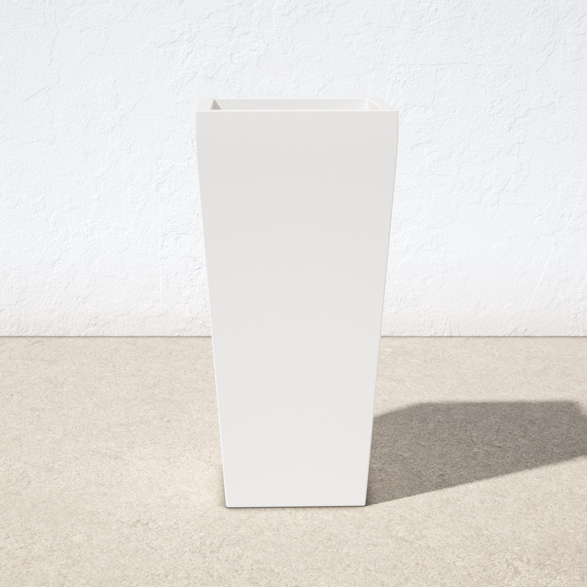 Robards Fiberglass Pot Planter, 36'' H x 18'' W x 18'' D, White